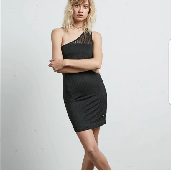Volcom | One Shoulder Bodycon Dress - Picture 1 of 8